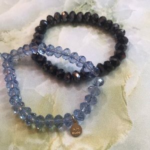 Swarovski crystal beaded bracelet bundle